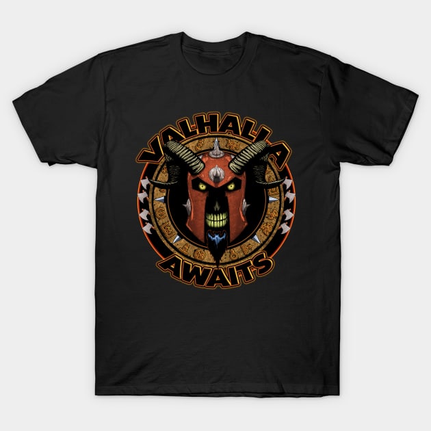 Valhalla Awaits T-Shirt by mrpsycho